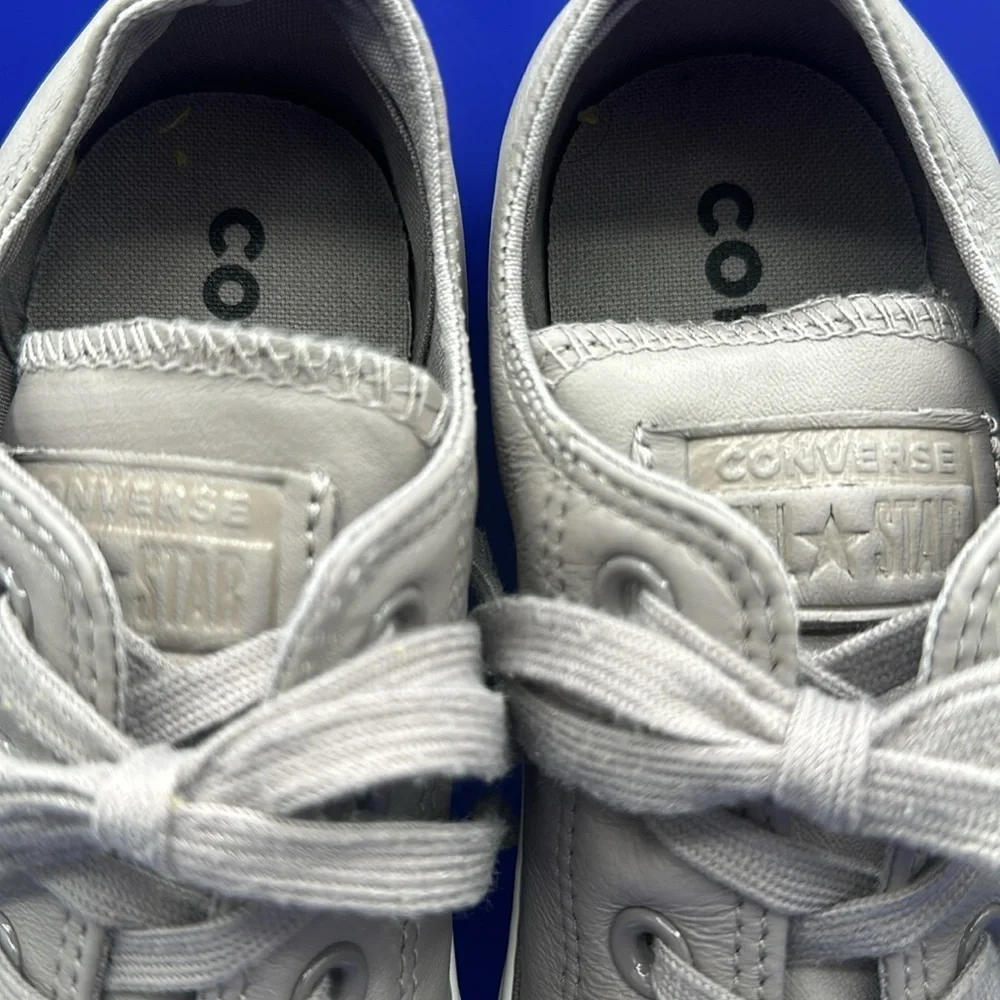 Converse All Star Leather Ox Women’s Size 5 Mens Size 3 Gray 162497C